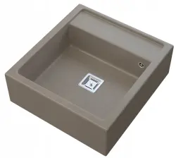 Graniteland Arno Granito Bege Areia Pia de Embutir 582x620mm com Plug Quadrado de Aço Inoxidável 1208970603
