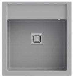 Graniteland Arno Pia de Granito Cinza de Embutir 582x620mm com Tampa Quadrada de Aço Inoxidável 1208970605