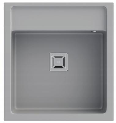 Graniteland Arno Pia de Granito Cinza de Embutir 582x620mm com Tampa Quadrada de Aço Inoxidável 1208970605