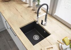 Graniteland Solo Pia de Granito Preto de Embutir 42x34 cm com Válvula de Aço Inoxidável 1208970611