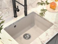 Graniteland Solo Granito Bege Areia Pia de Embutir 42x34 cm com Válvula de Aço Inoxidável 1208970612