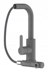 Graniteland Celeste Misturador de Cozinha Cinza com Bica Extensível e Ducha Manual de Dupla Função 1208970663