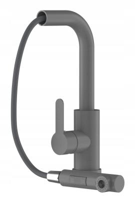 Graniteland Celeste Misturador de Cozinha Cinza com Bica Extensível e Ducha Manual de Dupla Função 1208970663