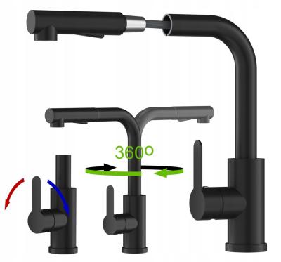 Graniteland Celeste Torneira de Cozinha Gun Metal com Bica Extensível e Ducha Manual com Dupla Função 1208970666