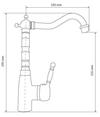 Graniteland Verve Misturador de Cozinha Cinza com bica giratória 1208970703