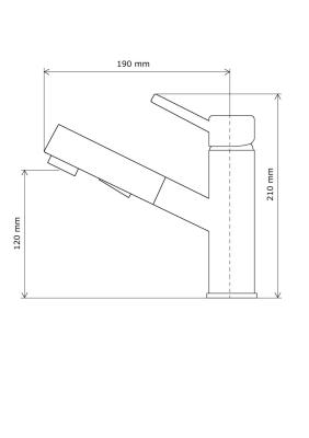 Graniteland Ceres Torneira de Cozinha com Aparência de Pedra Azul com Bica Extensível e Chuveiro de Mão com Dupla Função 1208970706