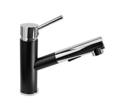 Graniteland Ceres Torneira de Cozinha Preta com Bica Extensível e Ducha Manual de Dupla Função 1208970707