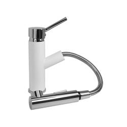 Mistland Ceres Torneira de Cozinha Branca com Bica Extensível e Ducha Manual de Dupla Função 1208970709