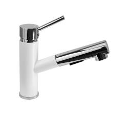 Mistland Ceres Torneira de Cozinha Branca com Bica Extensível e Ducha Manual de Dupla Função 1208970709