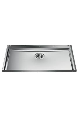 Foster Phantom Base Aço Inoxidável Placa de Fundo Pia de Bancada 71x40cm para Embutir em Cerâmica, Pedra Natural e Superfícies Sólidas Espessura 12mm 1208970721