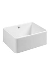 Ausmann Ceramic Mira Pia Cerâmica Branca - Instalação Inferior e Semi-encaixe 590 x 458 mm com Válvula de Aço Inoxidável 1208970733