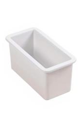 Ausmann Ceramic Ember Lavatório de Cerâmica Branco Semi-embutido e Embutido 174 x 400 mm com Válvula de Aço Inoxidável 1208970734
