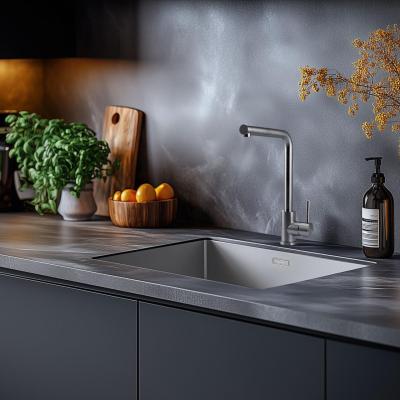 Pure.Sink Prestige Conjunto combinado Pia de aço inoxidável 50x40 cm com Torneira de cozinha em aço inoxidável 1208970762