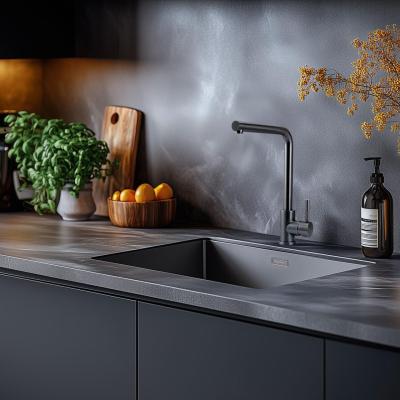 Pure.Sink Prestige Conjunto de combinação Pia de metal 50x40 cm com Torneira de cozinha de metal 1208970763