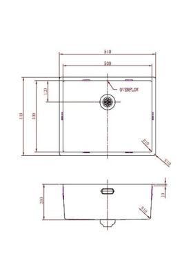 Pure.Sink Prestige Conjunto combinado Pia dourada 50x40 cm com Torneira de cozinha dourada 1208970764