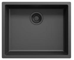 Conjunto de Pia Preto 50x40cm com Torneira de Cozinha Preta 1208970765