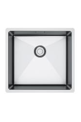 Franke Bolero Plus New R10 B2X 210-40-37 Pia de Aço Inoxidável para Instalação Embutida, Submontagem e Montagem Superficial 40x37 cm 127.0730.522