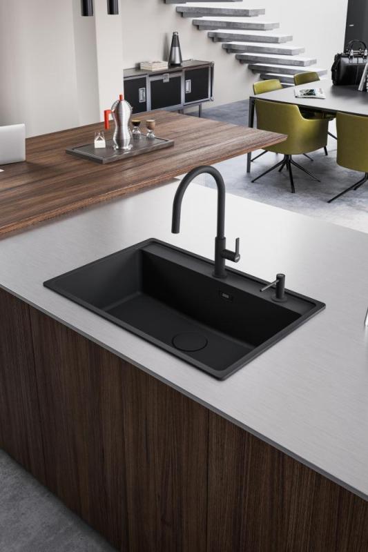 Franke Maris Slim J Torneira de Cozinha Preta com Bico Retrátil 115.0728.389