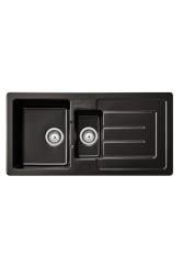 Ausmann Ceramic Sylva 1,5 Pia Cerâmica Preta Fosca com Área de Escorrimento 1000 x 500 mm 1208971127
