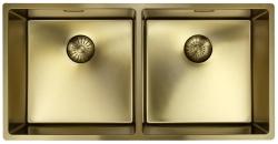 Pure.Sink Prestige Pia Dupla Dourada 82x40 cm raio de 10mm embutido, embutido e sobreposto PPG404040-60
