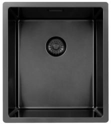 Pure.Sink Exclusivo pia de metal de arma 34x40 cm raio de 10mm embutido, montagem plana e montagem superior PEX3440-61
