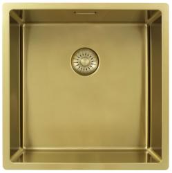 Pure.Sink Exclusivo Pia de ouro 40x40 cm raio de 10mm, submontagem, montagem plana e montagem superior PEX4040-60