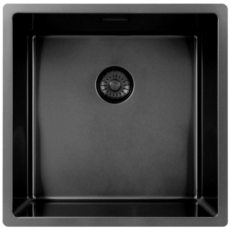 Pure.Sink Exclusivo Gun metal pia 40x40 cm raio de 10mm embutido, embutido e sobreposto PEX4040-61