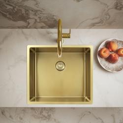 Pure.Sink Exclusivo Pia dourada 45x40 cm raio de 10mm para embutir, instalação plana e sobrepor PEX4540-60