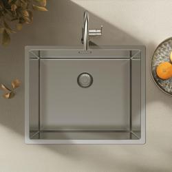 Pure.Sink Exclusivo Pia RVS 50x40 cm 10mm raio de submontagem, montagem plana e sobreposição PEX5040-02