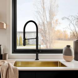 Pure.Sink Exclusivo Pia dourada 50x40 cm com raio de 10mm para embutir, instalar ao nível e sobrepor PEX5040-60