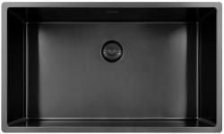 Pure.Sink Exclusivo grande pia de metal Gun 70x40 cm raio de 10mm para submontagem, instalação plana e sobreposição PEX7040-61