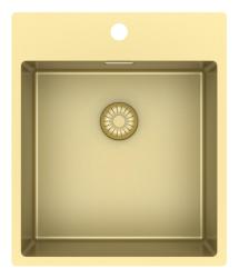 Pure.Sink Exclusivo Pia de ouro 44x52 cm Tapwing com furo de torneira raio de 10mm PEX4040T-60
