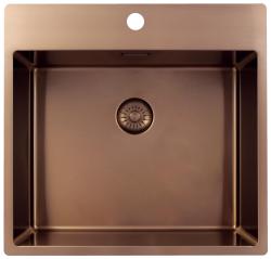 Pure.Sink Exclusivo Bacia de cobre 54x52 cm Tapwing com furo para torneira raio de 10mm PEX5040T-62