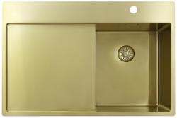 Pure.Sink Exclusivo Pequena pia dourada com área de escorrimento 78x52 cm Torneira à direita PEX3478RT-60