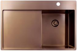 Pure.Sink Exclusivo Pequena cuba de cobre com área de escorrimento 78x52 cm Tapwing à direita PEX3478RT-62
