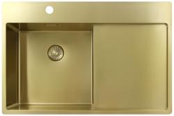 Pure.Sink Exclusivo Pia dourada com área de escorrimento 78x52 cm Torneira à esquerda PEX4078LT-60