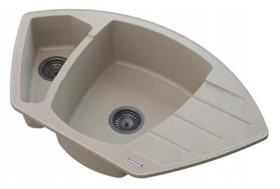 Graniteland Monte Granito bege Pia de canto de instalação 901x538mm com Plug de aço inoxidável 1208971414