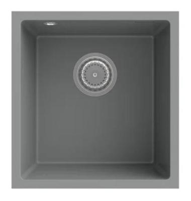 Graniteland Miniva Pia de Granito Cinza embutida 385x410 cm 1208971453
