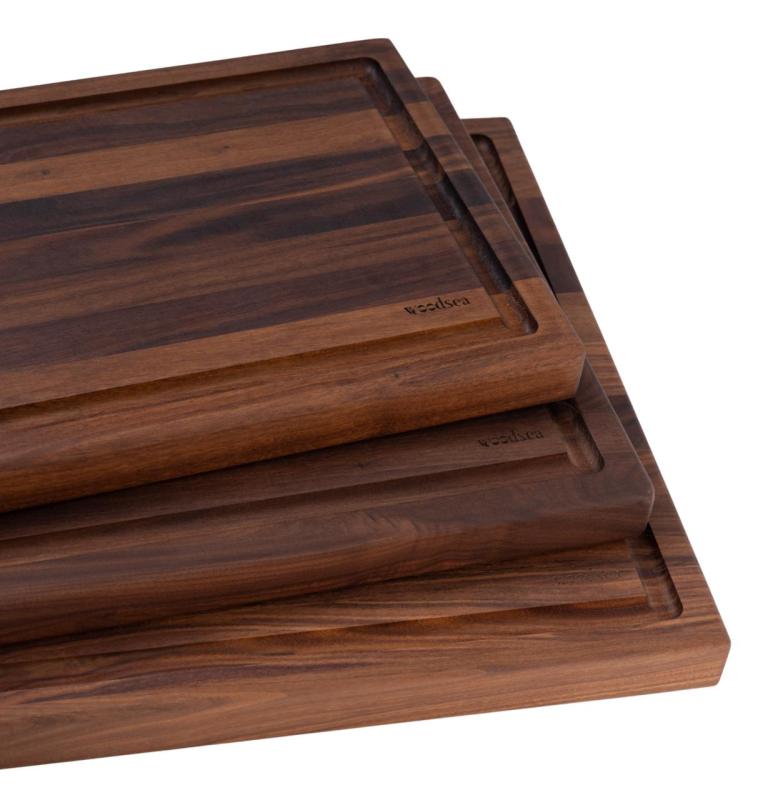 Woodsea Butcher Groove S - Tábua de Corte de Madeira de Nogueira com sulco de suco 45x30 cm 1208971534