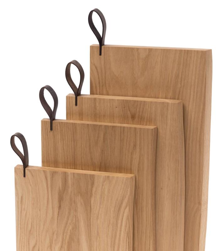 Woodsea Chop-Chop Oak M - Tábua de corte de carvalho 35x24cm com alça de couro 1208971540