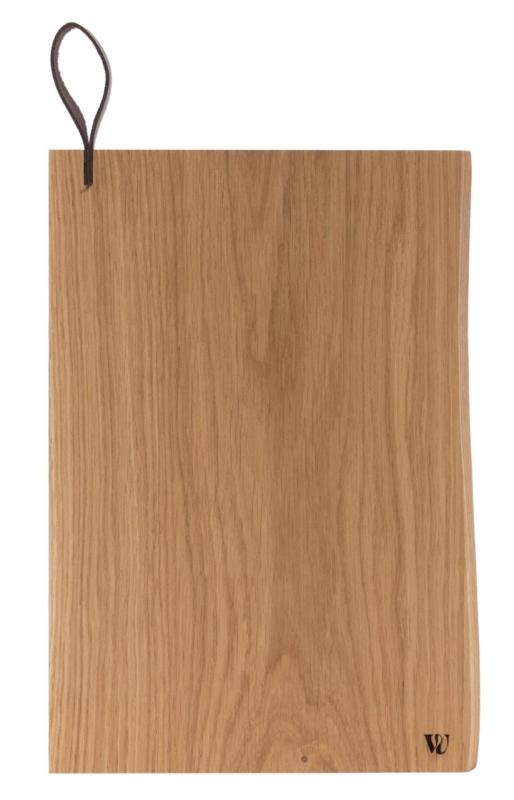 Woodsea Chop-Chop Oak M - Tábua de corte de carvalho 35x24cm com alça de couro 1208971540
