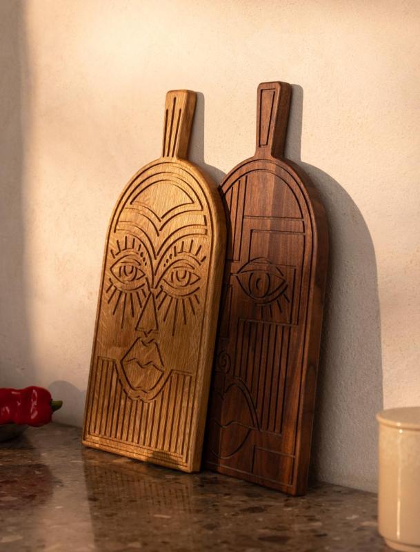 Máscara Woodsea Walnut - Tábua de cortar e servir de madeira de noz 38x19 cm 1208971561
