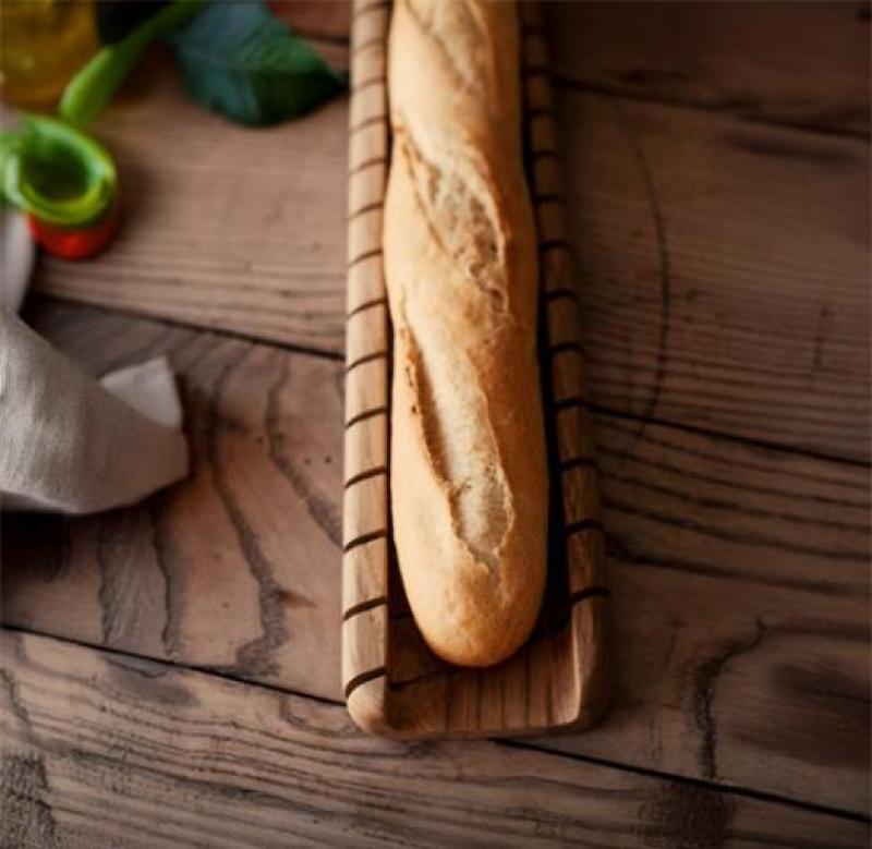 Woodsea Boardette - Tábua de corte e servir de pão francês em madeira de freixo 640x100 mm 1208971570