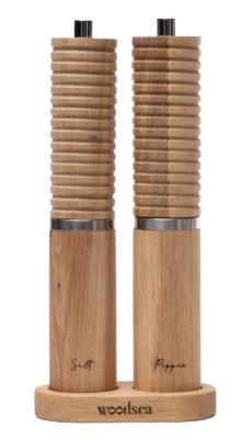 Woodsea Spice - Conjunto de moinho de pimenta e sal de carvalho Ø5x28 cm 1208971597