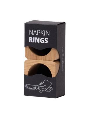 Anel de Guardanapo Woodsea Oak - Anel de Guardanapo de Carvalho 5x5 cm 2 peças 1208971602