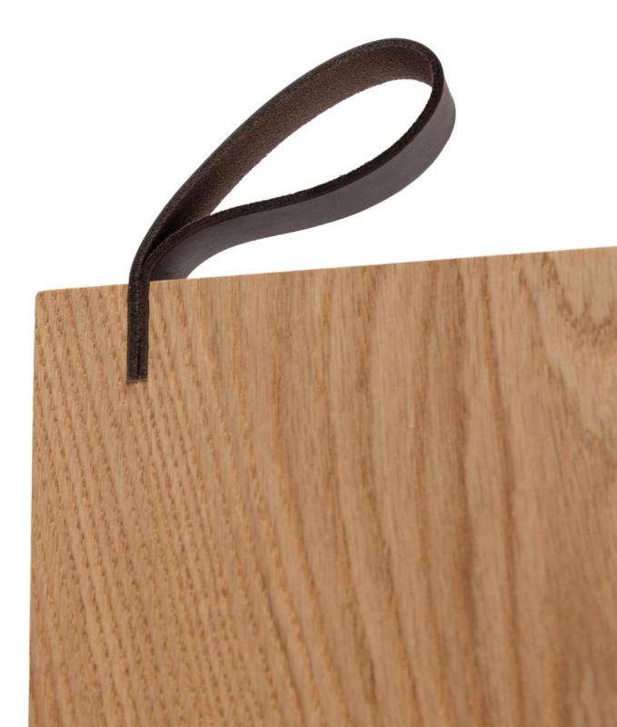 Woodsea Serving S - Tábua de Servir em Carvalho 55x17 cm com alça de couro 1208971615