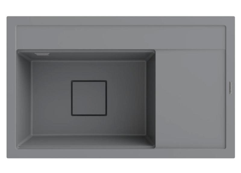 Graniteland Seta Granite Gray Top-mount Sink 80x50 cm 1208971621