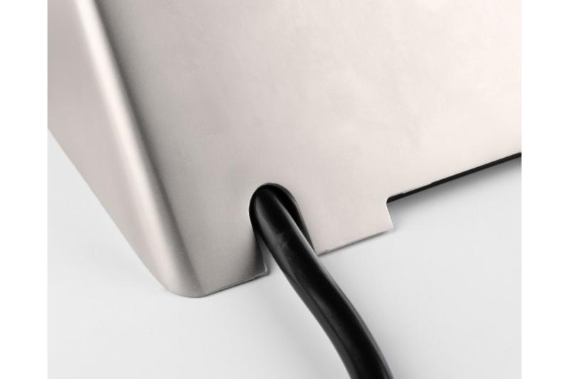 Tomada de móveis SOFITO, 2xSHUKO, USB A+C, cabo 1,5 m, aço inoxidável