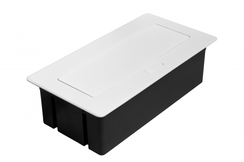 Tomada de Móveis MULTISOFT 2x Tomada com Aterramento, USB A+C, RJ45, Cabo de Alimentação com Plugue, Branco