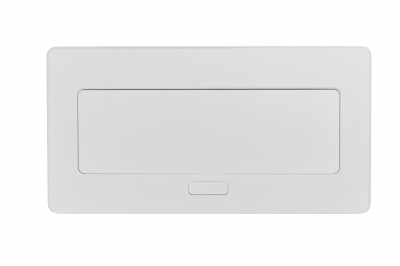 Tomada de mobiliário MULTISOFT, 2xSHUKO, USB A+C, RJ45, HDMI, cabo 1,5 m, branco